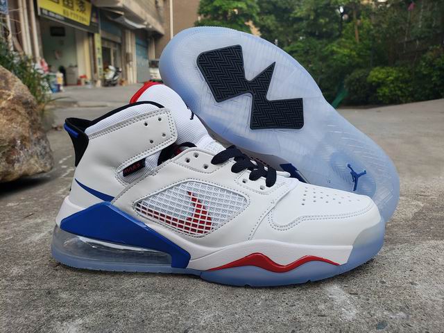 Air Jordan Mars 270 Men's Basketball Shoes White Blue Red-4 - Click Image to Close